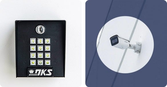 security keypad and security camera